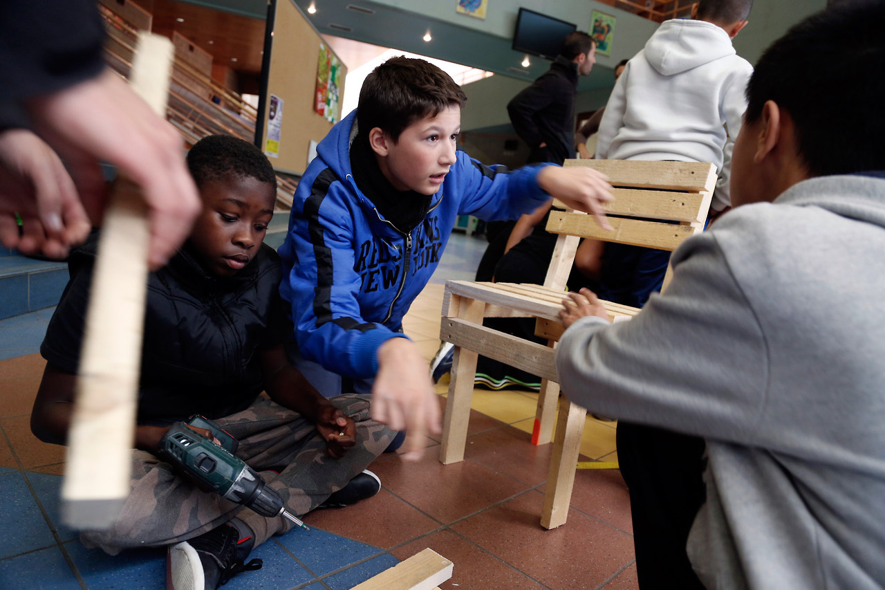 Acte inaugural du collectif ETC (atelier IN SITU) au collge Grard Philippe, Aulnay-sous-Bois